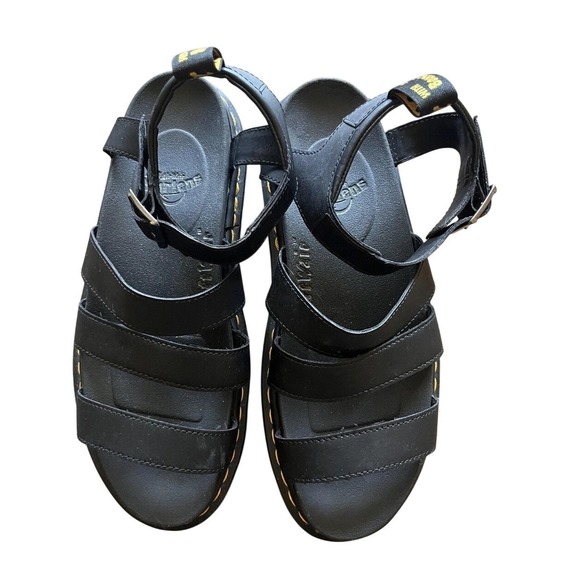 Dr. Martens Shoes - Dr. Martens Blaire Shoes Womens Size 10 Sandals Black Leather Gladiator Platform